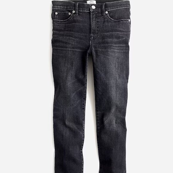 J Crew 9" High-Rise Toothpick Dark Jean in Charcoal Wash Size 27 - Picture 1 of 4